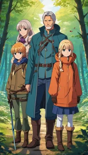 mulberry family,meteora,the dawn family,herring family,birch family,iron blooded orphans,acerola family,scouts,pine family,olive family,poppy family,arrowroot family,family outing,forest walk,yuki nagato sos brigade,sparrows family,balsam family,winter clothing,forest workers,iris family,Illustration,Japanese style,Japanese Style 03