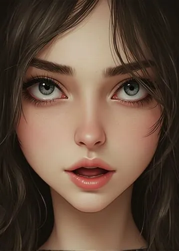 women's eyes,alita,girl portrait,doll's facial features,mirada,behenna,mystical portrait of a girl,fantasy portrait,bjd,digital art,woman face,portrait background,gekas,natural cosmetic,world digital painting,kreuk,ptosis,glance,digital painting,dennings,Photography,Documentary Photography,Documentary Photography 14