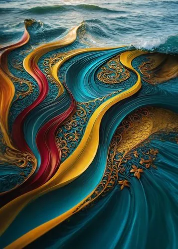 water waves,rainbow waves,ocean waves,colorful water,fluidity,wave pattern,swirling,fluid flow,flowing water,sea water splash,fluid,whirlpool pattern,waves circles,sand waves,ripples,rippled,whirlpool