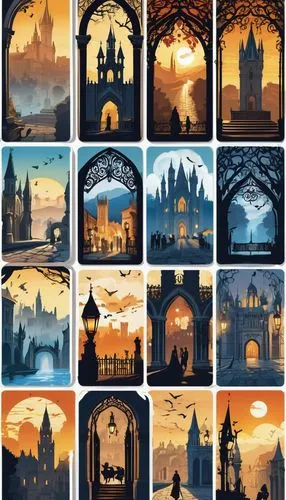 fairy tale icons,houses silhouette,halloween silhouettes,houses clipart,hogwarts,halloween icons,castles,postcards,city cities,travel poster,landmarks,backgrounds,gothic architecture,fairytale characters,beautiful buildings,paris clip art,city buildings,icon set,prints,halloween background,Unique,Design,Sticker