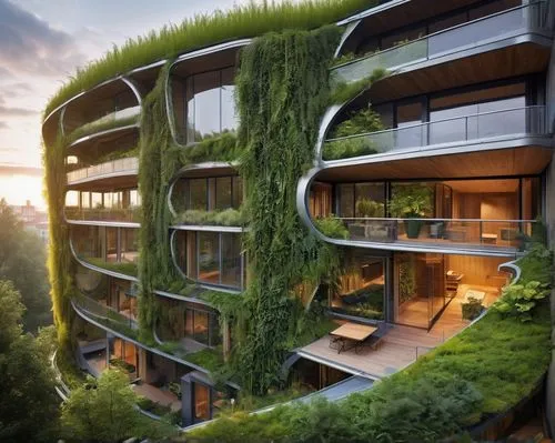 green living,balcony garden,cubic house,forest house,grass roof,interlace,landscaped,tree house,tree house hotel,greenery,terraces,futuristic architecture,ecotopia,block balcony,treehouses,garden elevation,modern architecture,garden pipe,beautiful home,roof garden,Art,Classical Oil Painting,Classical Oil Painting 18