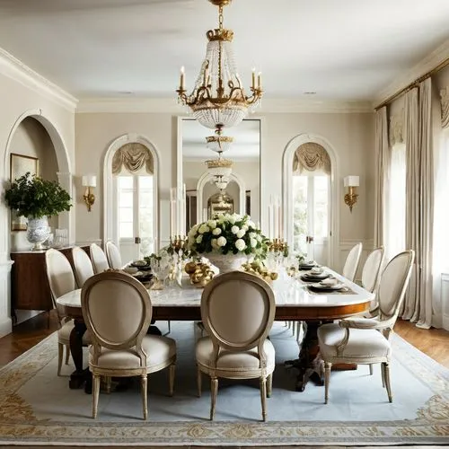 dining room table,dining room,breakfast room,dining table,tablescape,table setting,opulently,baccarat,opulent,highgrove,table arrangement,long table,ornate room,great room,luxury home interior,cochere,hovnanian,chandeliered,interior decor,opulence