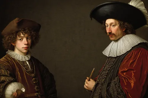 flemish,tudor,st jacobus,house hevelius,gothic portrait,drentse patrijshond,young couple,man and boy,kunsthistorisches museum,groseillier,don quixote,droste,guy fawkes,bellini,westphalia,meticulous painting,cape dutch,leonardo devinci,art dealer,courtship,Art,Classical Oil Painting,Classical Oil Painting 06