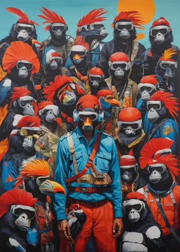 gulf,astronauts,aquanaut,teal and orange,rescue workers,cosmonaut,migration,collective,miners,tucano-toco,sea scouts,workforce,1000miglia,fernando alonso,regatta,trachemys,rust-orange,sailors,ski race,clash,Illustration,Realistic Fantasy,Realistic Fantasy 24