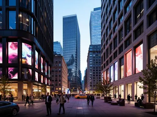 5th avenue,citycenter,new york streets,costanera center,business district,financial district,transbay,avenues,renderings,city scape,newyork,new york,manhattan,time square,citicorp,bloomingdales,3d rendering,newcity,zeil,tishman