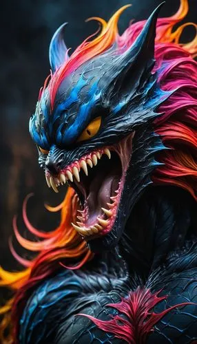 painted dragon,black dragon,cheshire,nine-tailed,chinese dragon,krampus,fire devil,snarling,demon,dragon li,supernatural creature,dragon fire,wyrm,dark-type,fire breathing dragon,flame spirit,devil,dragon design,draconic,fire background,Photography,General,Fantasy