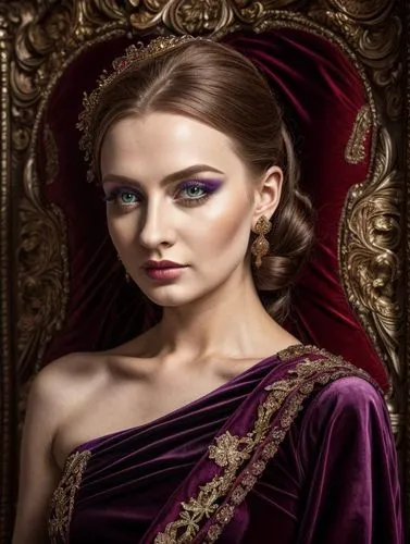 purple,gothic portrait,la violetta,violet head elf,fantasy portrait,celtic queen,miss circassian,rich purple,purple rose,sorceress,veil purple,dark purple,red-purple,purple dress,priestess,fairy tale character,purple pageantry winds,thracian,cepora judith,fantasy art