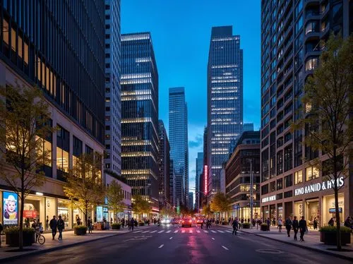 new york streets,5th avenue,paulista,streeterville,zuccotti,financial district,midtown,avenues,business district,torontos,1 wtc,50th street,citycenter,yorkville,nyc,chicago,phila,newyork,streetscape,metrotech