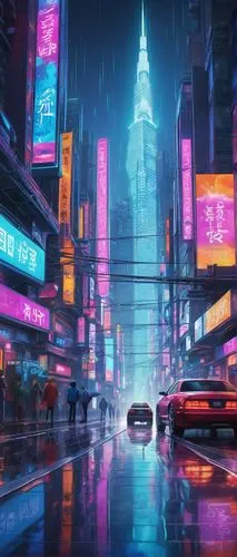 cyberpunk,cybercity,shinjuku,shanghai,cityscape,tokyo city,lumpur,bladerunner,cybertown,cityzen,metropolis,futuristic landscape,guangzhou,cyberscene,mongkok,colorful city,tokyo,brum,akihabara,kinkade,Illustration,Realistic Fantasy,Realistic Fantasy 39