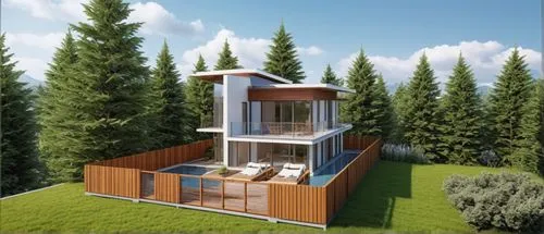 3d rendering,treehouses,sketchup,inverted cottage,greenhut,modern house,Photography,General,Realistic