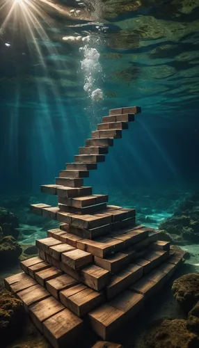 Ladder career path for business growth success process concept. Wood block stacking as step stair with arrow up. Hand putting wooden cube block on top pyramid,water stairs,stairway to heaven,step pyra