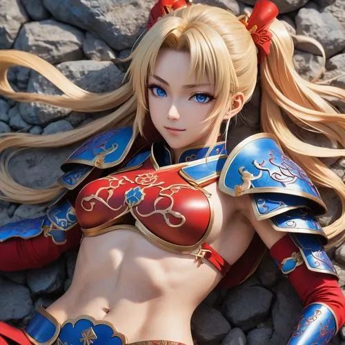 kotobukiya,3d figure,game figure,female warrior,elza,sanya,figurine,christmas figure,abs,saber,nero,kos,fantasy woman,doll figure,fantasy warrior,erika,female doll,dragon li,navel,warrior pose