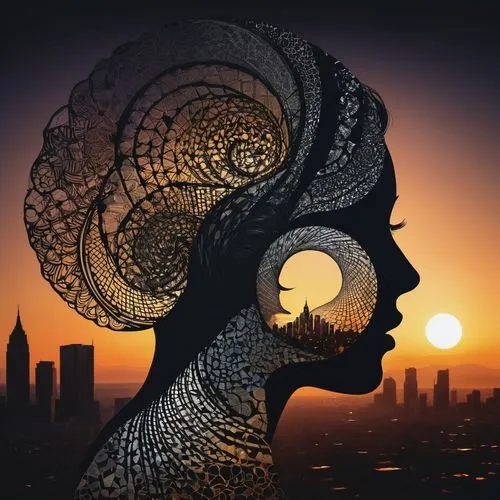 woman silhouette,silhouette art,the hat of the woman,head woman,woman thinking,afrofuturism,headress,women silhouettes,art silhouette,hemispheres,the silhouette,phrenologist,millinery,woman's hat,millenary,inanna,abstract silhouette,morcheeba,cd cover,cappelli,Photography,Artistic Photography,Artistic Photography 11