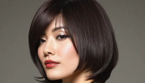 asymmetric cut,asian semi-longhair,bob cut,colorpoint shorthair,asian woman,japanese woman,asian conical hat,artificial hair integrations,oriental longhair,image editing,hime cut,hair coloring,retouch,trend color,japanese ginger,natural color,hair shear,layered hair,realdoll,portrait background,Illustration,Realistic Fantasy,Realistic Fantasy 08