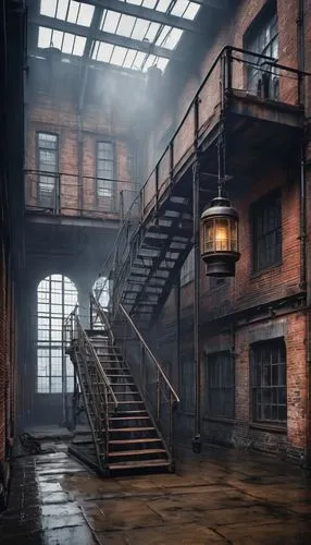 empty factory,fabrik,warehouse,abandoned factory,industrial hall,warehouses,factory hall,blackburne,reformatory,old factory,cryengine,lofts,arkham,steel stairs,asylum,fire escape,industrial ruin,manufactory,loading dock,factories,Photography,Fashion Photography,Fashion Photography 20