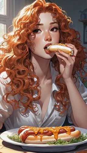 merida,fujiko,madelyne,foodgoddess,siryn,appetite,Illustration,American Style,American Style 13