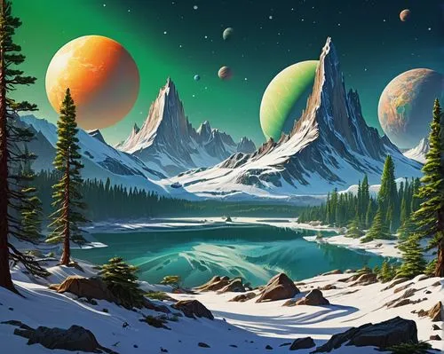 alien planet,space art,lunar landscape,alien world,fantasy picture,ice planet,Conceptual Art,Sci-Fi,Sci-Fi 20