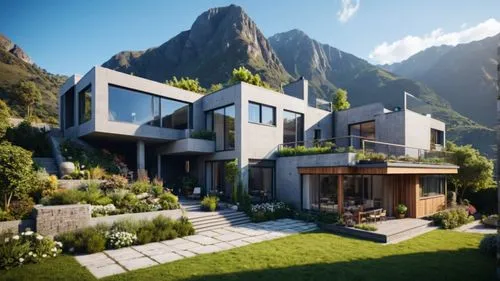 house in mountains,house in the mountains,fresnaye,modern house,beautiful home,grass roof,Photography,General,Sci-Fi