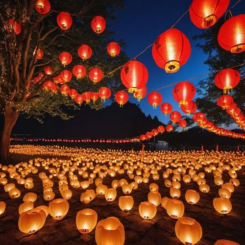 japanese paper lanterns,lanterns,fairy lanterns,angel lanterns,mid-autumn festival,luminarias,Photography,General,Realistic