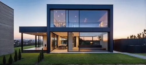 modern house,cubic house,modern architecture,cube house,frame house,glass facade,Photography,General,Realistic