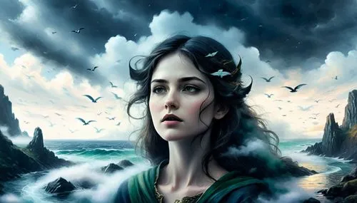 kahlan,lyonesse,sigyn,mervat,amphitrite,hecate,Illustration,Realistic Fantasy,Realistic Fantasy 25