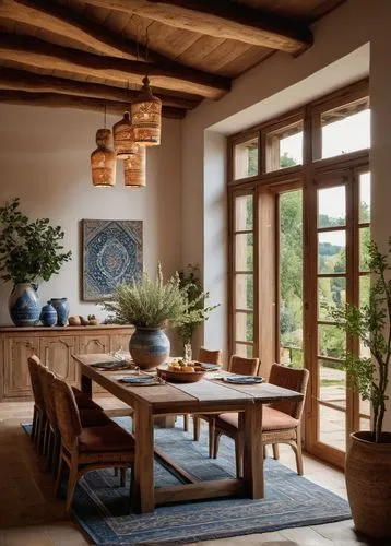 wooden beams,breakfast room,dining room,wooden windows,home interior,dining table,Photography,General,Natural