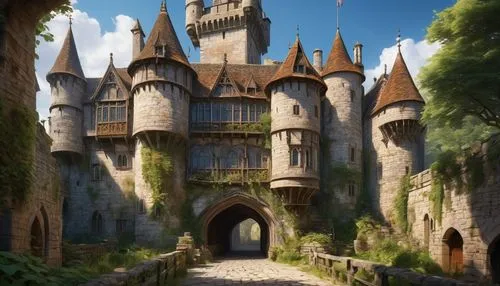 fairy tale castle,castle of the corvin,nargothrond,fairytale castle,medieval castle,knight's castle,riftwar,castletroy,beleriand,knight village,castleguard,castlelike,bethlen castle,castledawson,fairy tale castle sigmaringen,castel,fantasyland,castle,gondolin,medieval,Art,Classical Oil Painting,Classical Oil Painting 13