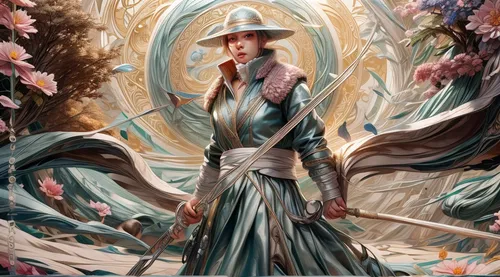 flora,the hat of the woman,fantasy portrait,fairy peacock,parasol,art deco woman,fashion illustration,pilgrim,fashion vector,cinderella,fantasy art,victorian lady,amano,art nouveau,world digital painting,magnolia,woman walking,fantasia,boho art,the enchantress