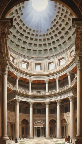 pantheon,bramante,glyptothek,glyptotek,rotunda,serapeum,peristyle,school of athens,rotundas,musical dome,capitolium,rotunno,campidoglio,ctesiphon,neoclassicism,pancuronium,hypogeum,ryswick,dome,vatican museum,Art,Artistic Painting,Artistic Painting 50