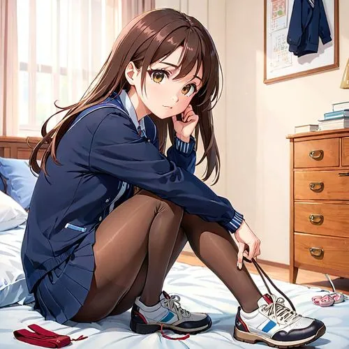 holding shoes,sneakers,kayano,sneaker,mikuru asahina,anime japanese clothing,tsumugi kotobuki k-on,running shoes,blue shoes,sports shoes,tie shoes,miku maekawa,brown shoes,school clothes,kotobukiya,azuki bean,athletic shoes,shoes icon,adidas,azusa nakano k-on,Anime,Anime,Traditional