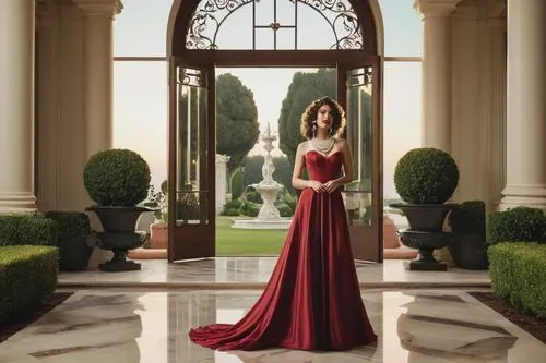 red gown,lady in red,man in red dress,a floor-length dress,girl in red dress,ball gown,mouawad,baccarat,vanity fair,evening dress,in red dress,eveningwear,elegance,red dress,elegant,elegante,ballgown,noblewoman,chastain,ballgowns,Conceptual Art,Daily,Daily 05