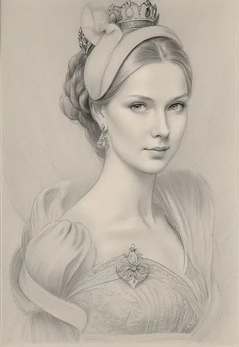 tymoshenko,timoshenko,noblewoman,victorian lady,liselotte,principessa,colombina,behenna,vintage drawing,princess crown,miss circassian,diadem,vintage female portrait,reinette,marchioness,rosaline,white rose snow queen,archduchess,duchesse,antoinette,Design Sketch,Design Sketch,Pencil