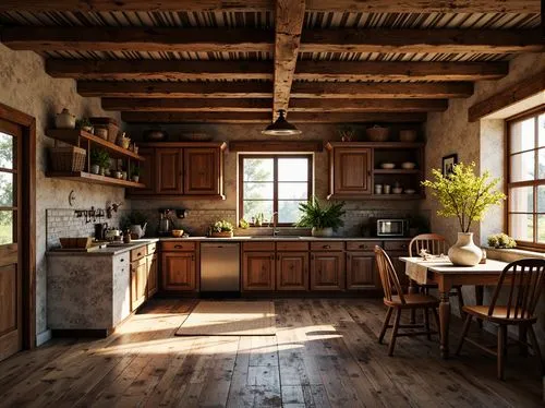 vintage kitchen,kitchen interior,kitchen,the kitchen,wooden beams,kitchens,kitchen design,tile kitchen,rustic aesthetic,provencal life,big kitchen,rustic,victorian kitchen,wooden floor,wooden windows,cucina,inglenook,country cottage,home interior,kitchen table