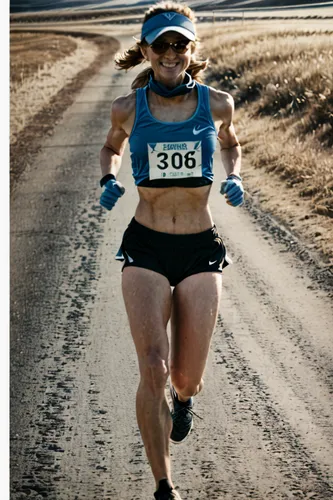 fair-skinned girl, energetic, athletic, sporty, jogging, running, fitness, outdoor, sunny day, blue sky, green grass, trees, flowers, sweat droplets, ponytail, sports bra, short pants, sneakers, smili