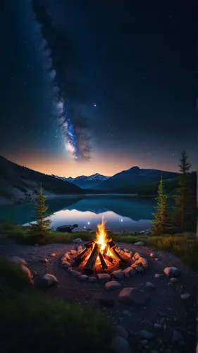 campfire,meteor shower,campfires,meteor rideau,trillium lake,camping,fire in the mountains,camp fire,perseid,meteor,firepit,fire pit,landscape background,fire mountain,heaven lake,glacier national par