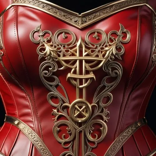 nautical banner,head plate,red heart medallion,breastplate,mod ornaments,anchors,scarlet sail,knight armor,heraldic shield,crown render,shield,red banner,cuirass,anchor,helmet plate,armor,black-red gold,escutcheon,armour,red tunic,Photography,General,Realistic