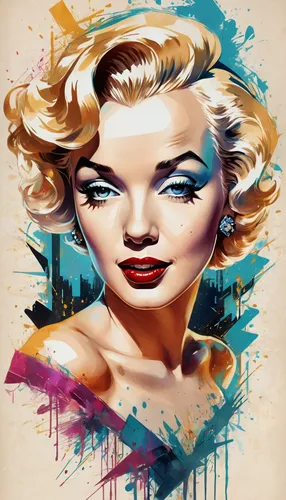 marilyn monroe,marylin monroe,marylyn monroe - female,marilyn,cool pop art,pop art style,effect pop art,pin ups,pin up girl,pin-up girl,connie stevens - female,watercolor pin up,pin up,pop art woman,pop art girl,fashion illustration,pop art effect,girl-in-pop-art,wpap,world digital painting,Illustration,Retro,Retro 12