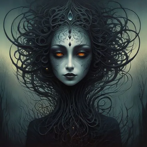 hecate,unseelie,leota,aradia,malefic,hekate,fathom,tantrik,the enchantress,morwen,persephone,mystical portrait of a girl,seelie,shiva,vodun,priestess,samhain,behenna,mahadeva,enchantress,Illustration,Realistic Fantasy,Realistic Fantasy 05