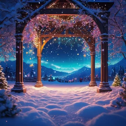 christmas snowy background,winter background,winter wonderland,winter night,christmas landscape,snowflake background,Photography,General,Fantasy