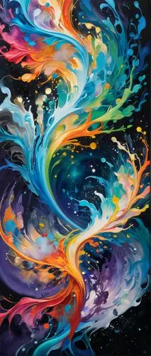 In a world of swirling, ethereal galaxies, a human is showcased in this masterful blend of color. Inspiration swirls and ethereal light, transforming the hues into a symphony of colors. The artist's b