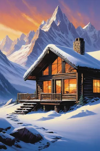 mountain hut,the cabin in the mountains,mountain huts,monte rosa hut,alpine hut,house in mountains,house in the mountains,chalet,log cabin,winter house,snow house,alpine style,holiday home,chalets,log home,alpine village,snowhotel,zermatt,small cabin,home landscape,Conceptual Art,Sci-Fi,Sci-Fi 08