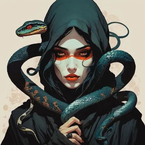 darkness  cultist with snake evil mad couple evil monster creatures dark symbols mage manipulating ,snake charming,snake charmers,serpent,snake,constrictor,pointed snake,snakebite,boa constrictor,blac