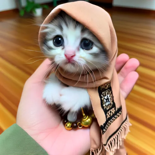 arabian mau,kitten hat,babushka doll,palm kitten,babushka,kitten,cute cat,cat kawaii,animals play dress-up,little cat,scarf animal,blossom kitten,tabby kitten,ginger kitten,rem in arabian nights,kitte