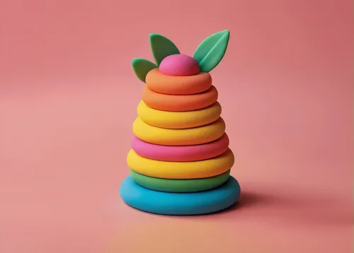 stylized macaron,play-doh,play doh,play dough,plasticine,felt hat,tutti frutti,wooden toys,conical hat,3d model,neon candy corns,clay packaging,colorful vegetables,wooden toy,cinema 4d,worm apple,colored icing,colorful pasta,stuff toy,stack cake,Unique,3D,Clay