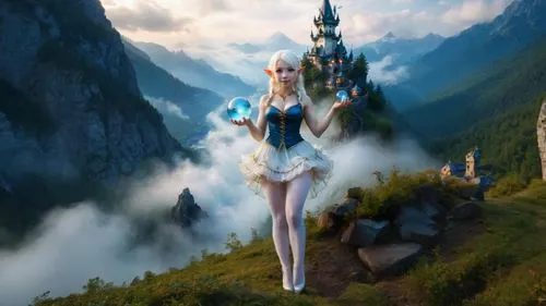 elves flight,3d fantasy,fantasia,warcraft,jaina,janna