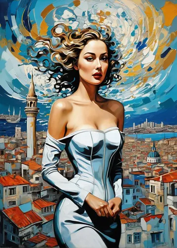 italian painter,art painting,oil painting on canvas,fantasy art,oil painting,world digital painting,bodypainting,orientalism,woman thinking,meticulous painting,painter,body painting,photo painting,creative background,woman at cafe,young woman,fantasy woman,girl in cloth,woman with ice-cream,bodypaint,Conceptual Art,Sci-Fi,Sci-Fi 06