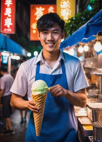 asian conical hat,hong kong cuisine,woman with ice-cream,pistachio ice cream,singaporean cuisine,asian umbrella,variety of ice cream,soft ice cream,ice cream on stick,ice cream stand,bánh ướt,vendor,neon ice cream,hong kong-style milk tea,ice cream cone,bánh bao,taiwanese cuisine,milk ice cream,ice cream maker,e-wallet,Illustration,Retro,Retro 11