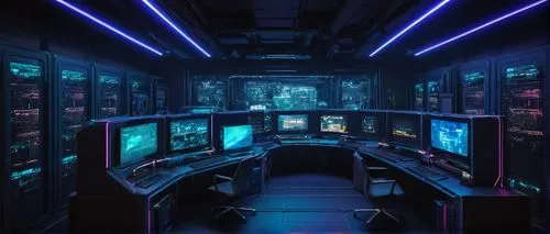 Bastion host, cyber security, futuristic, high-tech, sleek metallic structure, neon lights, wires, circuits, motherboard, CPU, complex network system, multiple screens, holographic display, virtual as