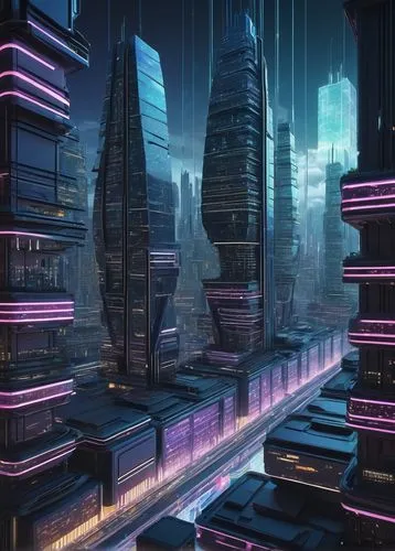 cybercity,futuristic landscape,cybertown,arcology,metropolis,futuristic architecture,cyberport,coruscant,cyberia,cityscape,microdistrict,cyberworld,cyberpunk,black city,neuromancer,fantasy city,futuristic,megapolis,areopolis,cyberscene,Illustration,Japanese style,Japanese Style 15