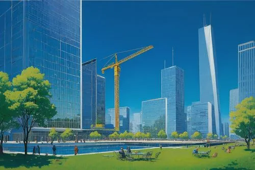 skyscrapers,songdo,ctbuh,cityscape,skylines,cybercity,futuristic landscape,isozaki,citydev,skyscraping,skyscraper,simcity,sky city,urban development,skyline,mcquarrie,buildings,urbis,ecotopia,city buildings,Art,Classical Oil Painting,Classical Oil Painting 14